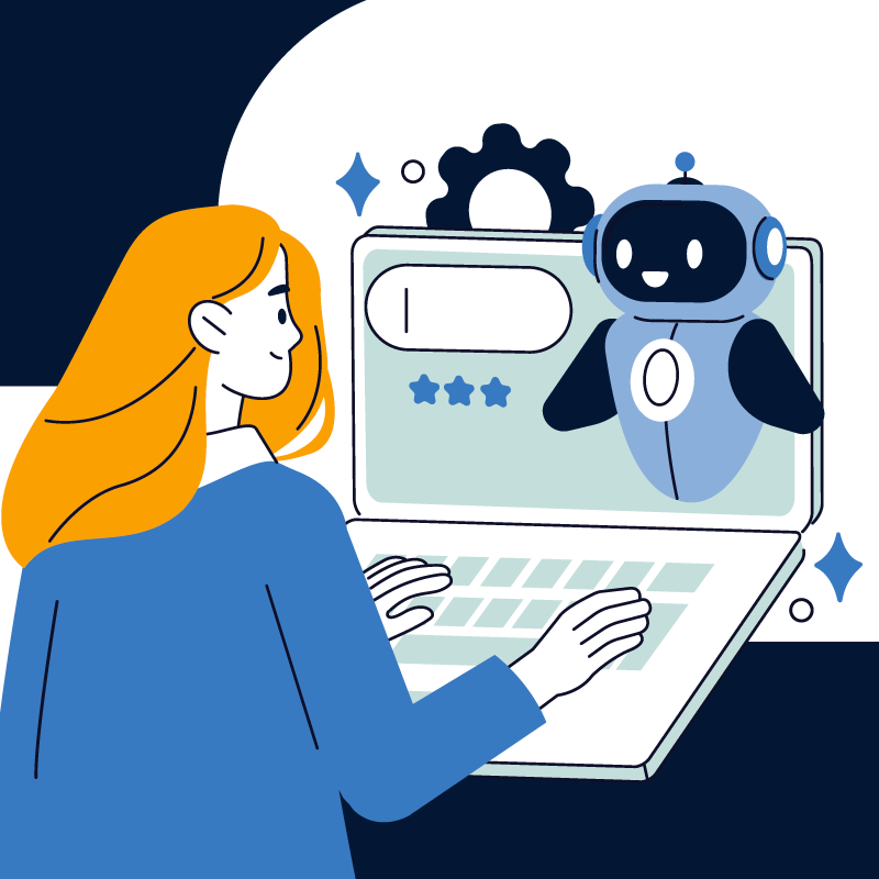 Drawing person typing